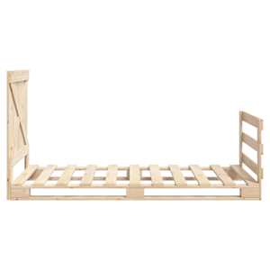 Rám postele s čelem 90 x 200 cm masivní borové dřevo - obrázek 8