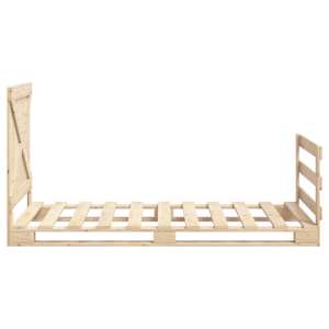 Rám postele s čelem 100 x 200 cm masivní borové dřevo - obrázek 8