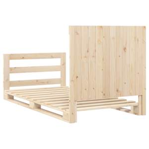 Rám postele s čelem 100 x 200 cm masivní borové dřevo - obrázek 9