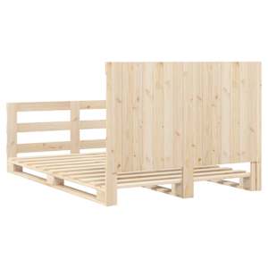 Rám postele s čelem 160 x 200 cm masivní borové dřevo - obrázek 9