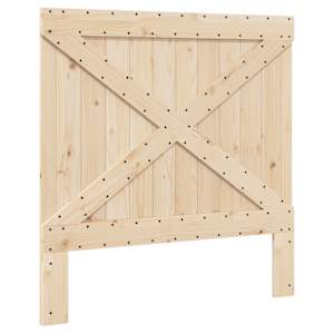 Rám postele s čelem šedý 100 x 200 cm masivní borové dřevo - obrázek 5