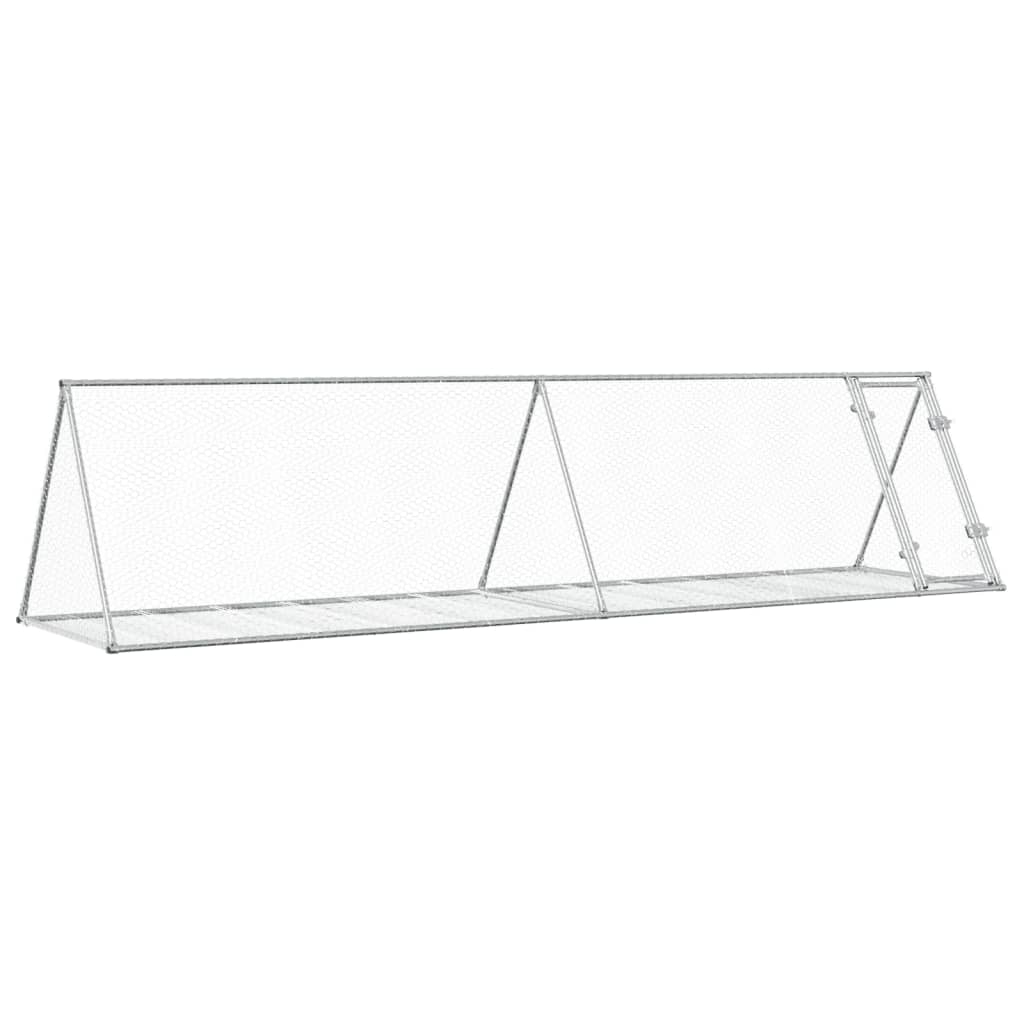 vidaXL Králíkárna stříbrná 400 x 105 x 91 cm pozinkovaná ocel