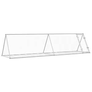 Králíkárna stříbrná 400 x 105 x 91 cm pozinkovaná ocel - obrázek 2