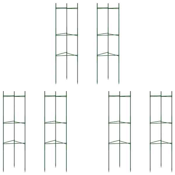 vidaXL tomatitaime tugi 6 tk, 116 cm, teras ja PP