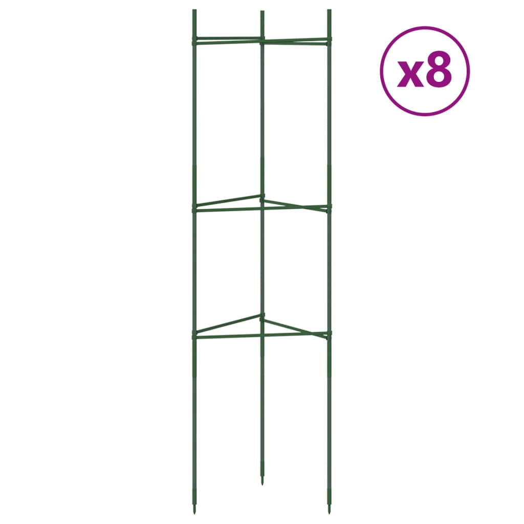 vidaXL Podpěrné klece pro rajčata 8 ks 116 cm ocel a PP