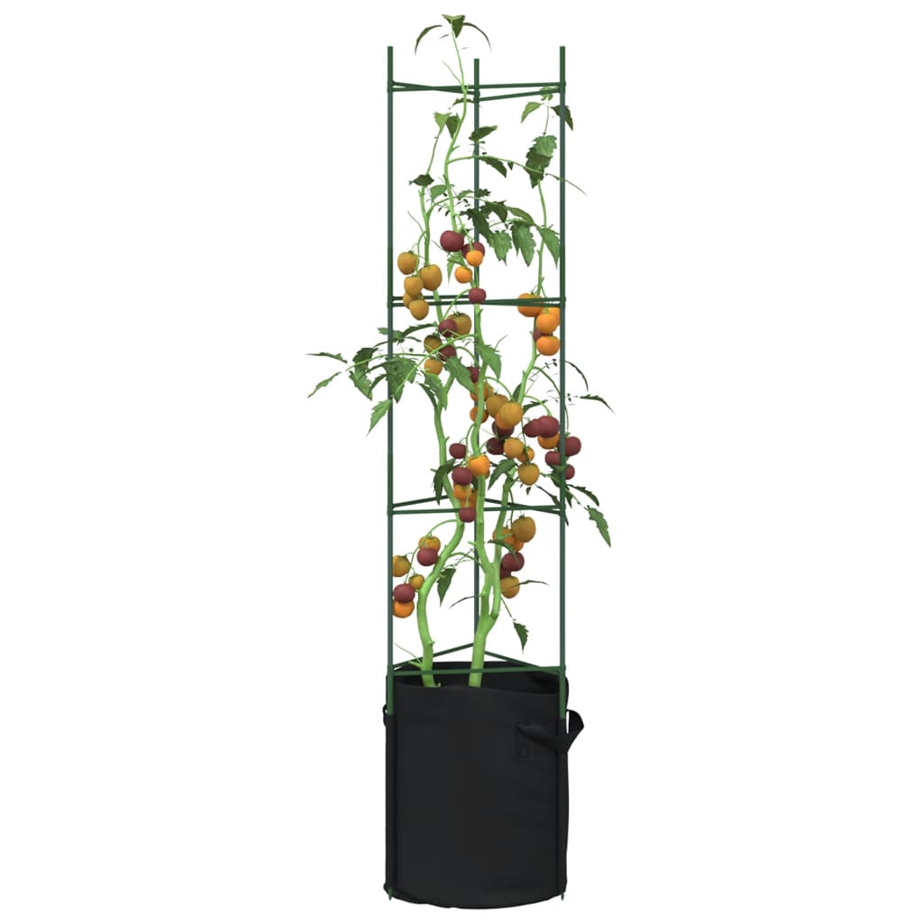 vidaXL Suport pentru roșii cu saci de plante 8 buc., 154 cm oțel și PP