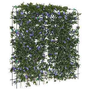 Vrtna oporna mreža za vzpenjavke 3 kosi U-okvir jeklo