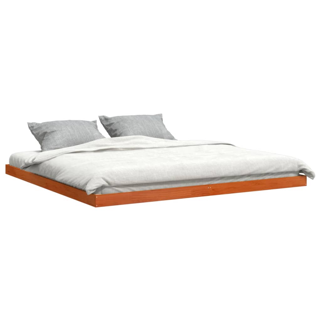 vidaXL Bedframe massief grenenhout wasbruin 180x200 cm afbeelding