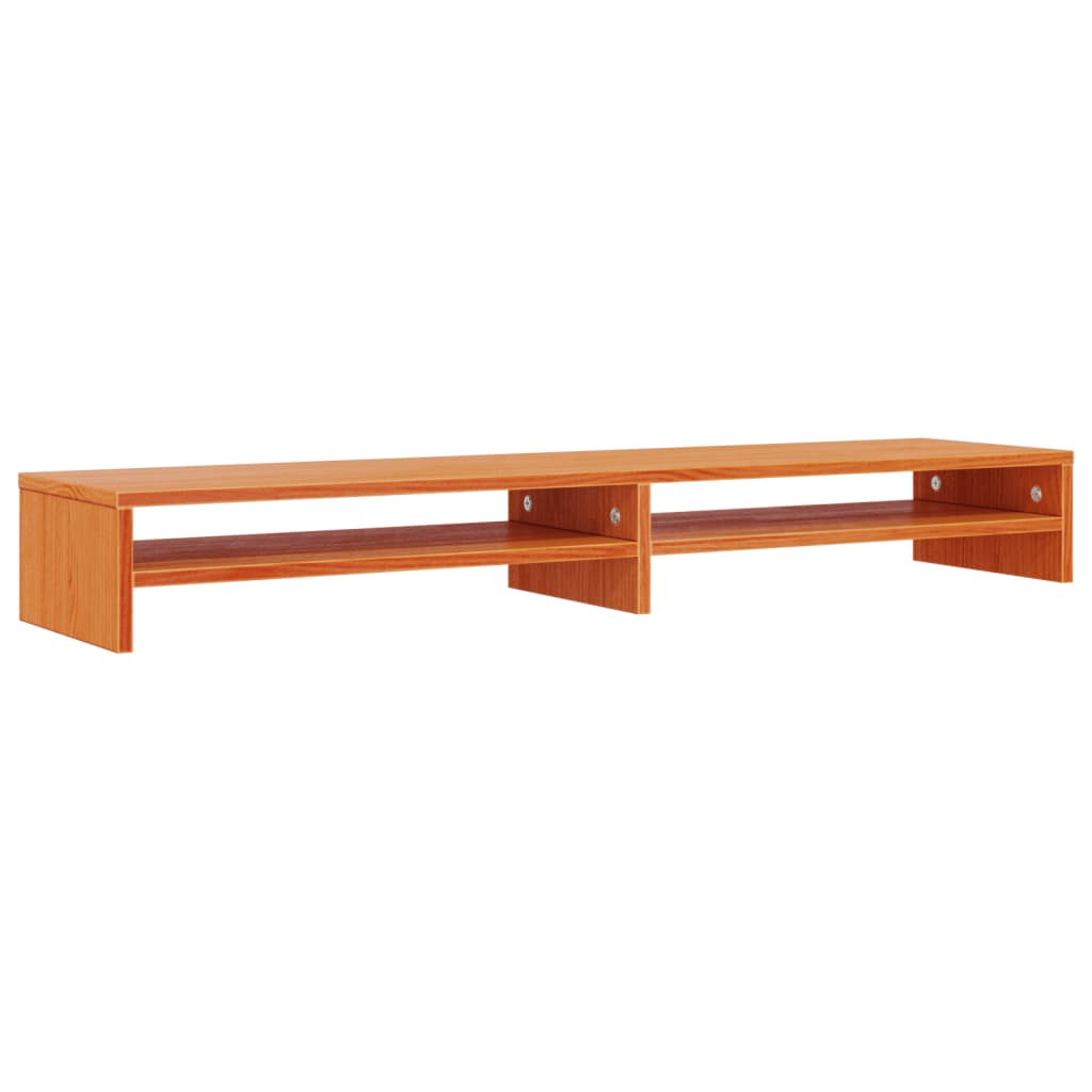 vidaXL Stojan na monitor voskově hnědý 100x24x13 cm masivní borovice