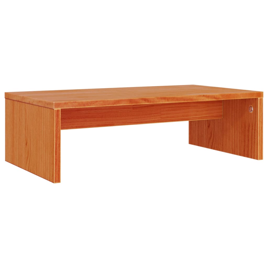 vidaXL Stojan na monitor voskově hnědý 50x27x15 cm masivní borovice