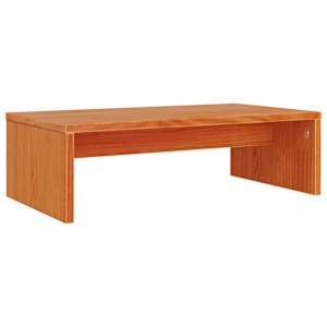 Stojan na monitor voskově hnědý 50x27x15 cm masivní borovice - obrázek 2