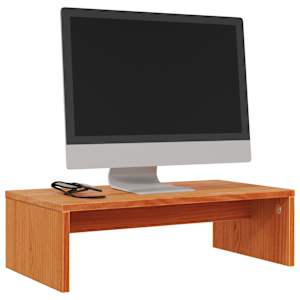 Stojan na monitor voskově hnědý 50x27x15 cm masivní borovice - obrázek 4