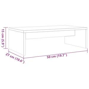 Stojan na monitor voskově hnědý 50x27x15 cm masivní borovice - obrázek 9