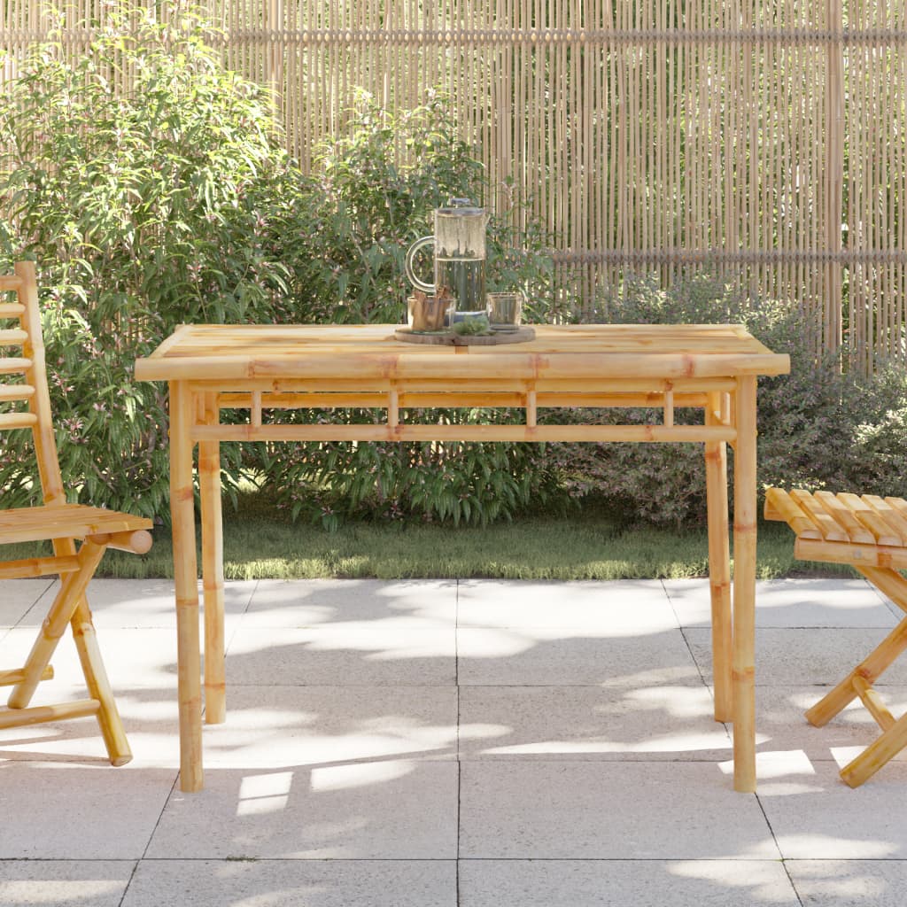 vidaXL Masă de bucătărie pentru grădină, 110x55x75 cm, bambus