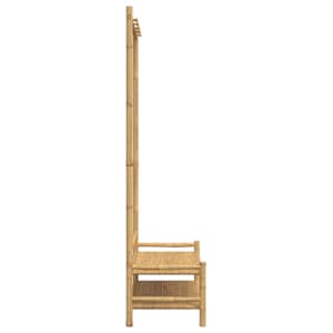Stojan na oblečení s policemi 103 x 40 x 183 cm bambus - obrázek 6