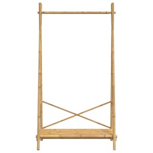 Stojan na oblečení s policí 102 x 50 x 190 cm bambus - obrázek 5