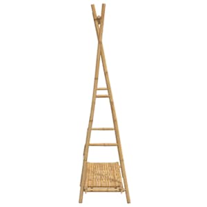 Stojan na oblečení s policí 102 x 50 x 190 cm bambus - obrázek 6