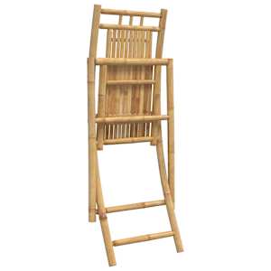 Skládací zahradní židle 2 ks 46 x 66 x 99 cm bambus - obrázek 8