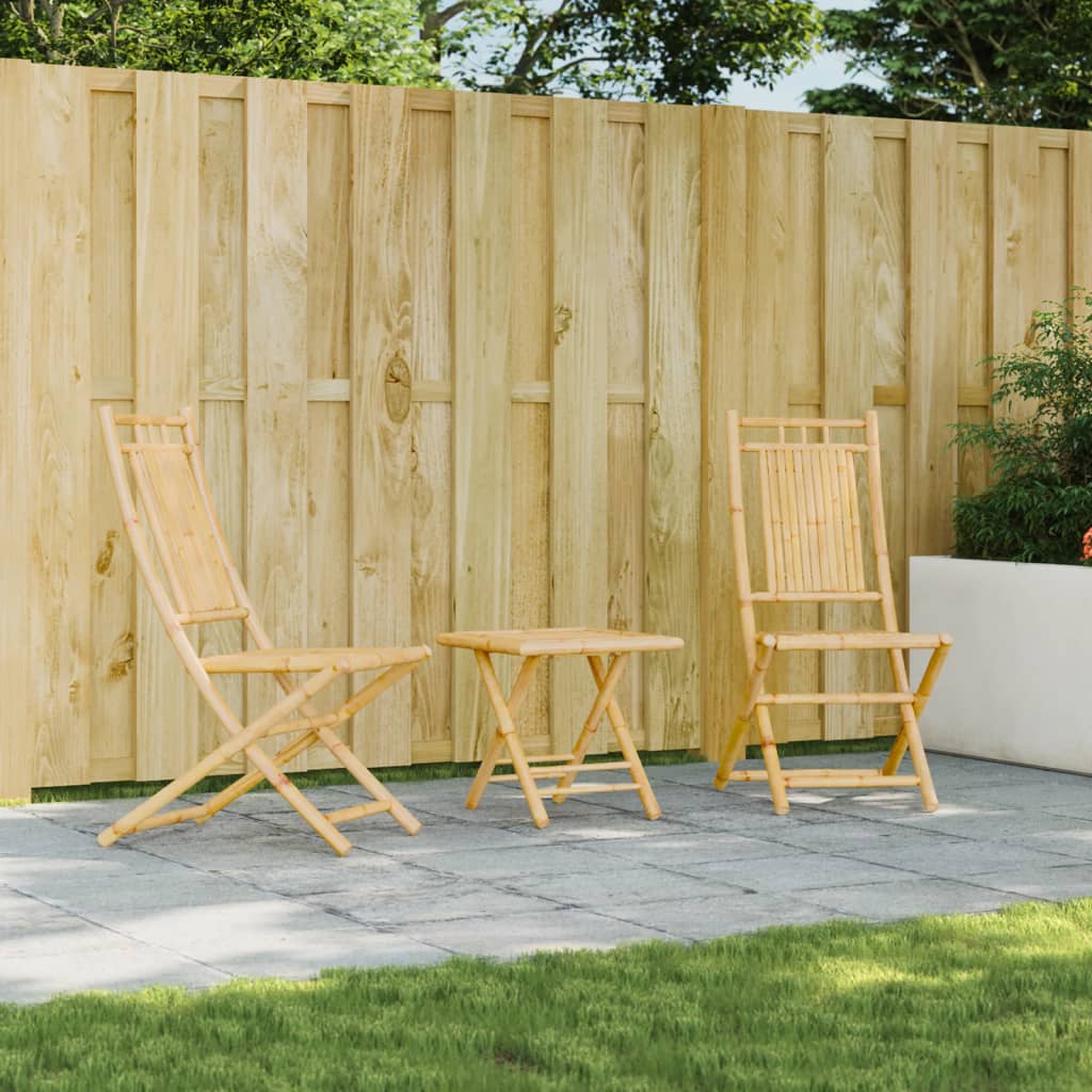 vidaXL Hopf&auml;llbara stolar 2 st 46x66x99 cm bambu