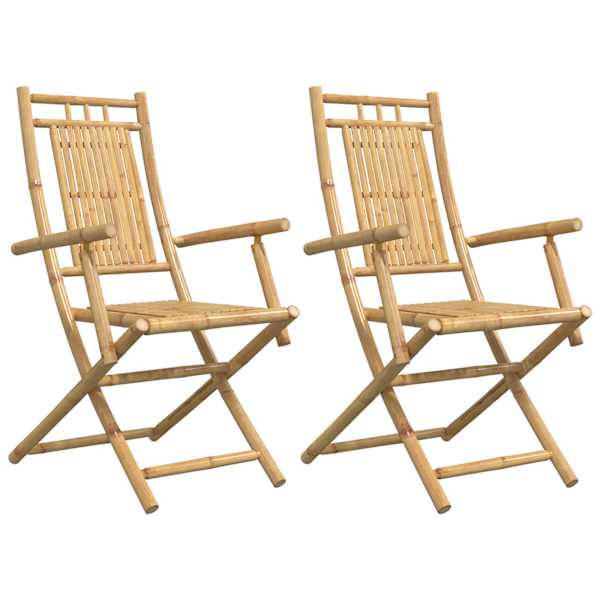 vidaXL Kokkupandavad toolid 2 tk 53x66x99 cm bambus