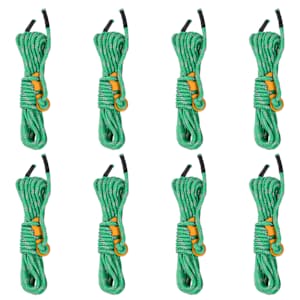 vidaXL telgi n&ouml;&ouml;rid kinnitusaasadega 8 tk, peegeldav, 4 m 4 mm