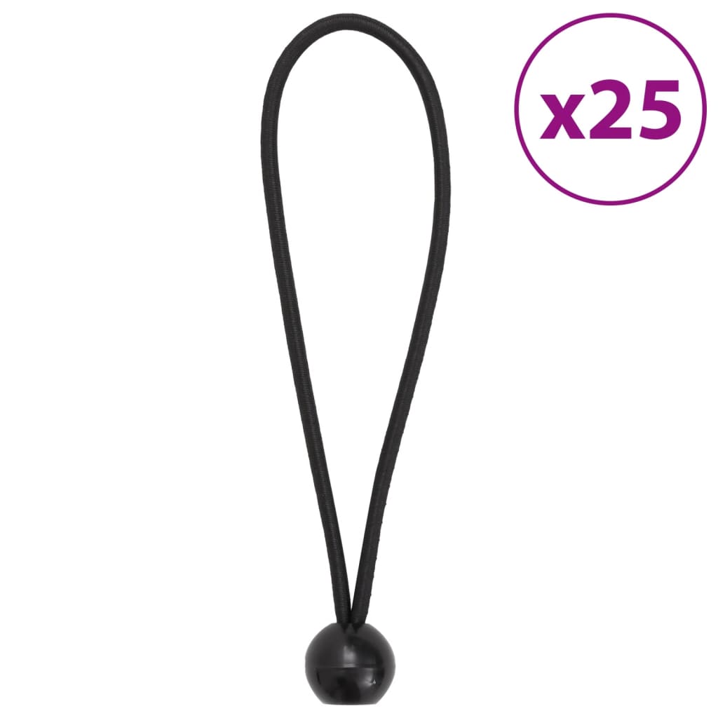 vidaXL Corzi elastice cu bile, 25 buc., 21 x 0,5 cm