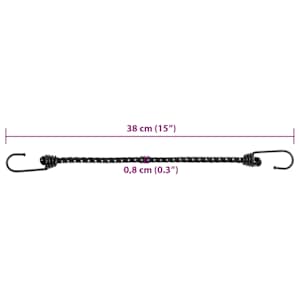 Gumicuky s reflexním proužkem a háčky 50 ks 38 cm - obrázek 7