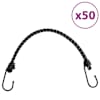 vidaXL bungee n&ouml;&ouml;r helkurribade ja konksudega 50 tk, 46 cm