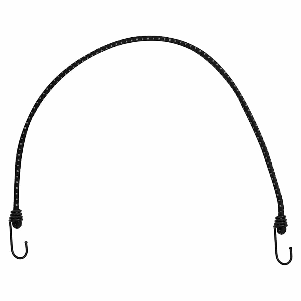 vidaXL 10 db bungeekötél fényvisszaverő csíkokkal és kampókkal 88 cm