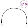 vidaXL bungee n&ouml;&ouml;r helkurribade ja konksudega 10 tk, 100 cm