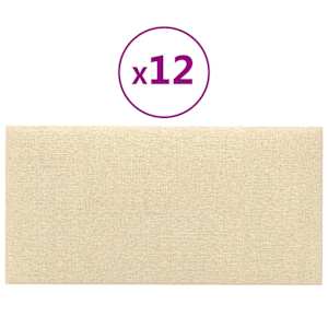 Nástěnný čelník 12 pcs 30 x 15 cm Krémová textil - obrázek 3