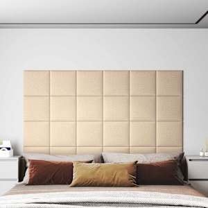 Nástěnný čelník 12 pcs 30 x 30 cm Krémová textil - obrázek 1
