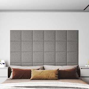 Nástěnný čelník 12 pcs 30 x 30 cm Světle šedá textil