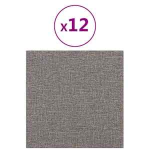 Nástěnný čelník 12 pcs 30 x 30 cm Světle šedá textil - obrázek 3