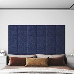 Nástěnný čelník 12 pcs 30 x 30 cm Modrá textil - obrázek 1