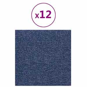Nástěnný čelník 12 pcs 30 x 30 cm Modrá textil - obrázek 3