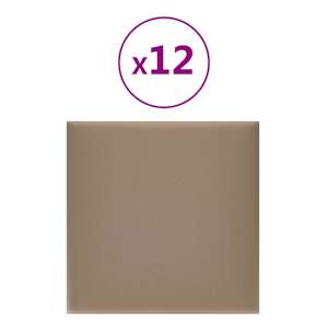 Nástěnný čelník 12 pcs 30 x 30 cm Cappuccino textil - obrázek 3