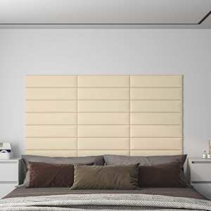 Nástěnný čelník 12 pcs 60 x 15 cm Krémová textil - obrázek 1