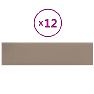 Nástěnný čelník 12 pcs 60 x 15 cm Cappuccino textil - obrázek 3
