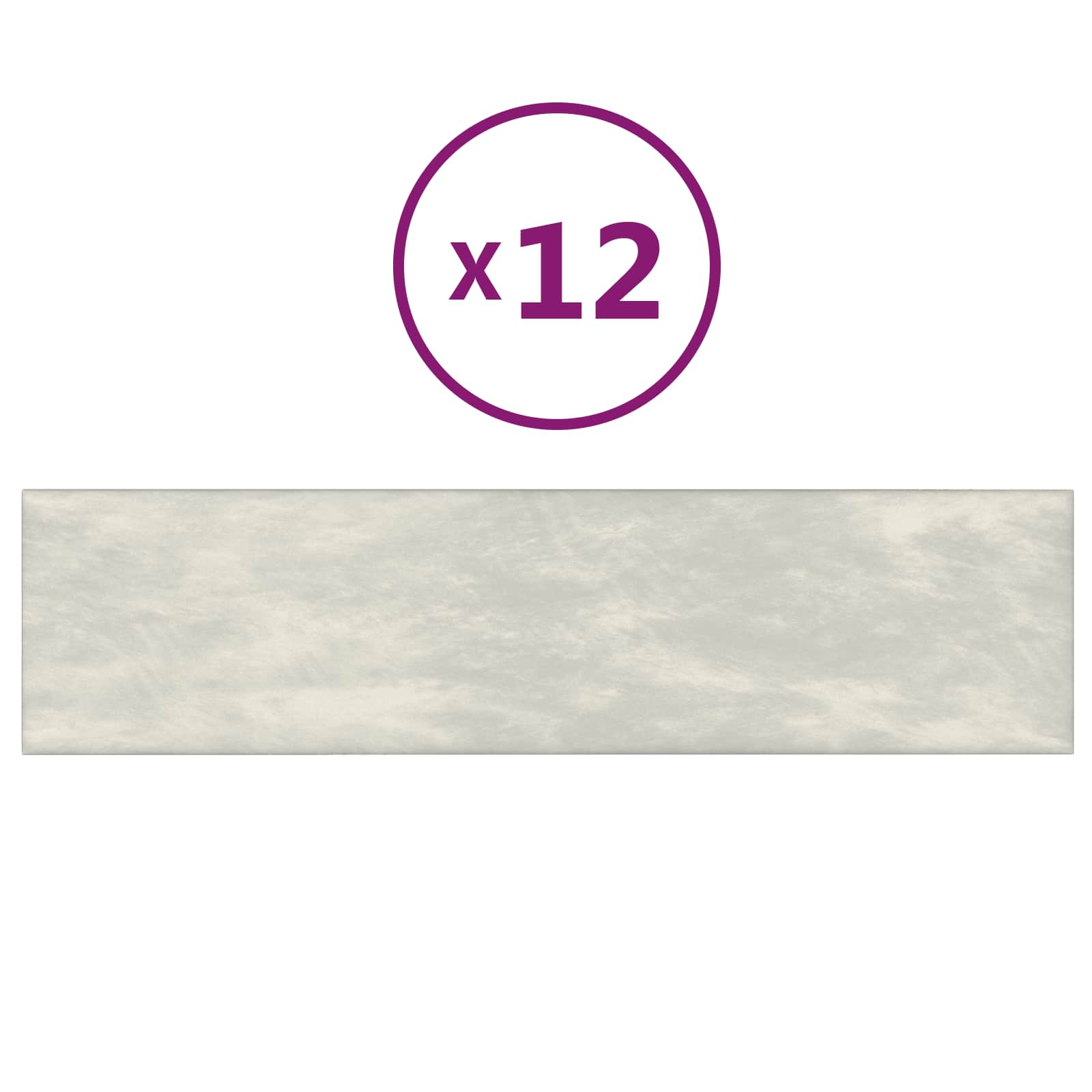 Wandhoofdbord 12 pcs Crème 60 x 15 cm Fluweel image 3
