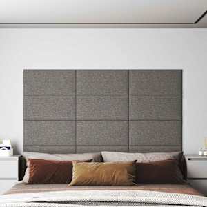 Nástěnný čelník 12 pcs 60 x 30 cm Světle šedá textil - obrázek 1