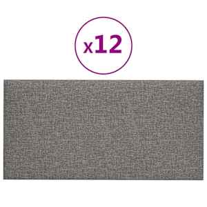 Nástěnný čelník 12 pcs 60 x 30 cm Světle šedá textil - obrázek 3