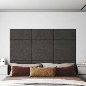 Nástěnný čelník 12 pcs 60 x 30 cm Tmavě šedá textil - obrázek 1