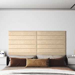 Stenska glavna postelja 12 pcs krema 90 x 15 cm blago