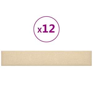Nástěnný čelník 12 pcs Krémová 90 x 15 cm textil - obrázek 3