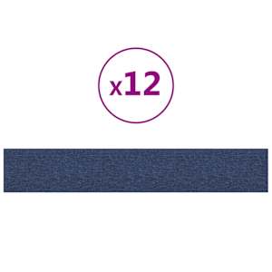 Nástěnný čelník 12 pcs Modrá 90 x 15 cm textil - obrázek 3