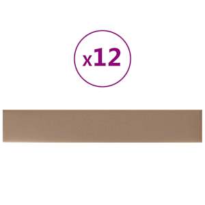 Nástěnný čelník 12 pcs Cappuccino 90 x 15 cm textil - obrázek 3