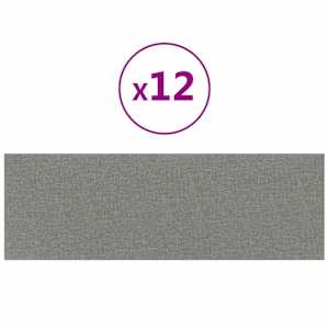 Nástěnný čelník 12 pcs Světle šedá 90 x 30 cm textil - obrázek 3