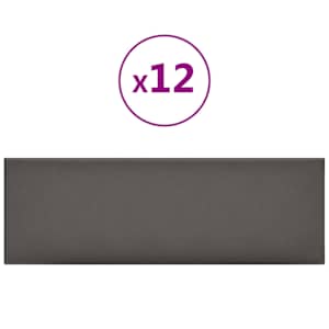 Nástěnný čelník 12 pcs Šedý 90 x 30 cm textil - obrázek 3