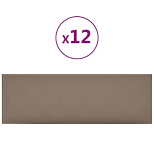 Nástěnný čelník 12 pcs Cappuccino 90 x 30 cm textil - obrázek 3